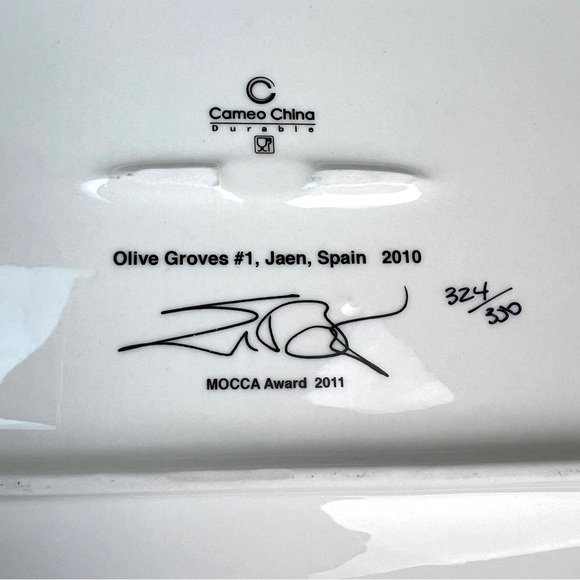 Edward Burtynsky Limited Edition Plate  Olive Groves Jaen Spain MOCCA Award 2011 - Picture 7 of 12